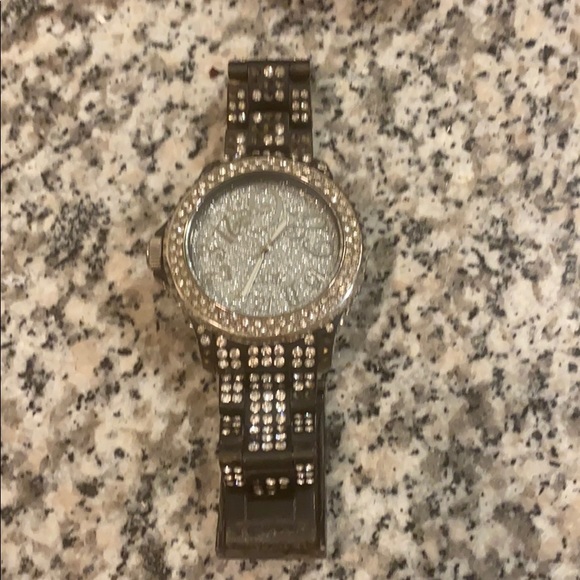 BKE black, lightweight watch with crystals main image 5